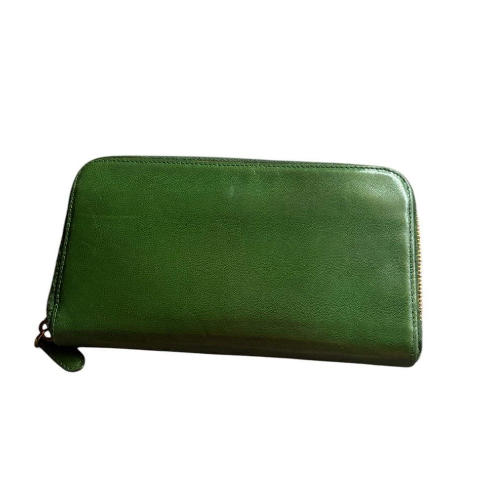 Prada Green Long Leather Zipper Wallet Excellent Condition - Picture 12 of 16